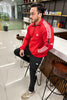 Red Ads Pocket Sleeves Tracksuit